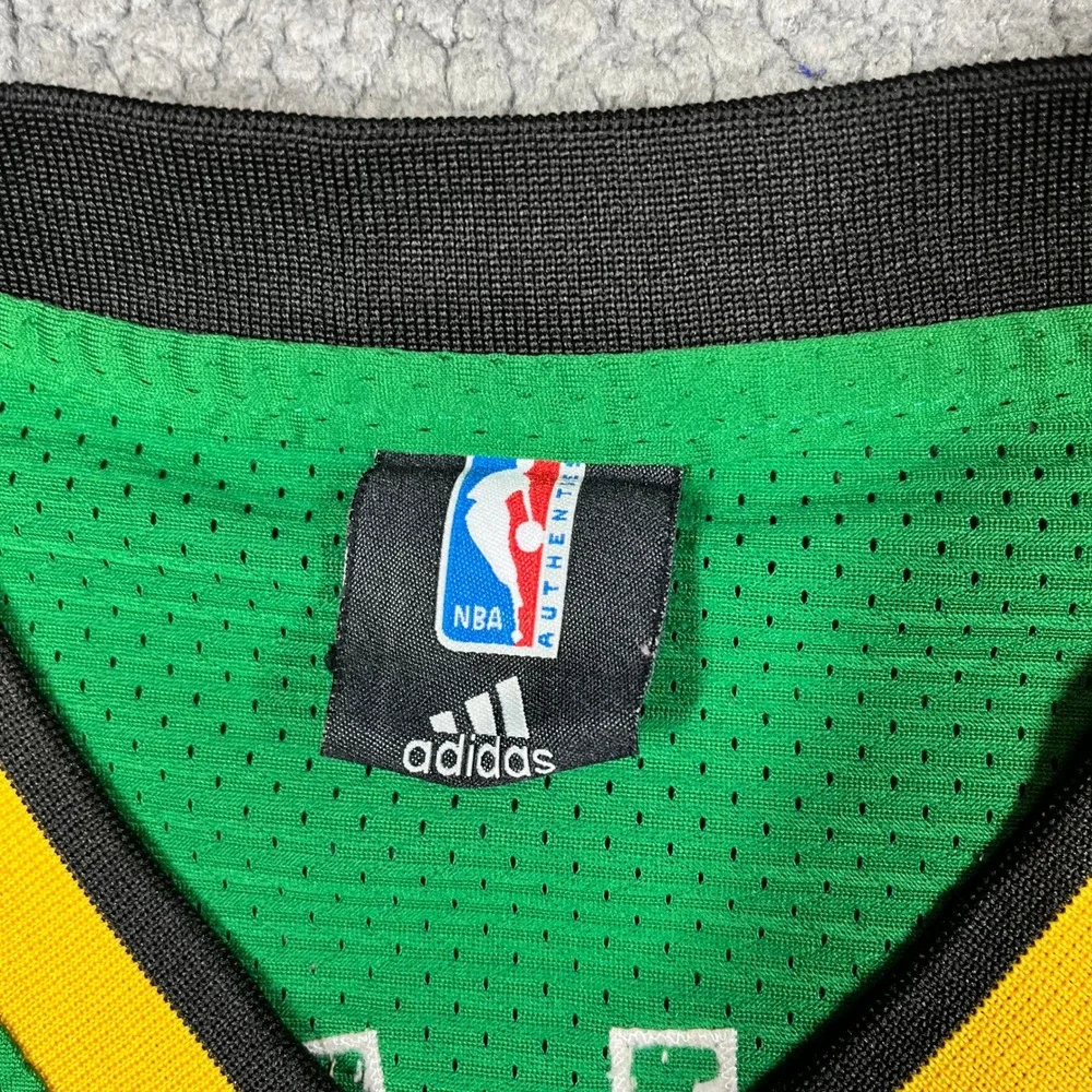 Adidas Seattle SuperSonics Ray Allen 34 NBA Jersey Green Yellow Mens Medium +2